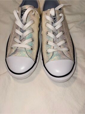 Converse Iridescent Glitter Sneakers - White NWOT